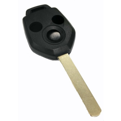 Premium 3-button Subaru key replacement shell, designed for durability and perfect fit in various Subaru models.