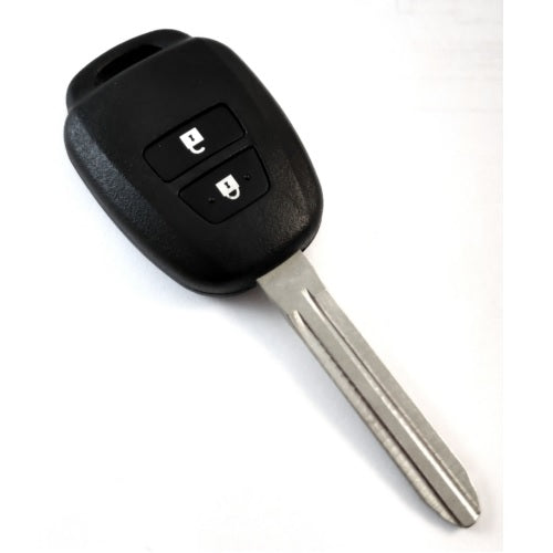 Complete key for Toyota with 2 buttons, designed for 2013+ Rav4 models, ensuring convenience and security.