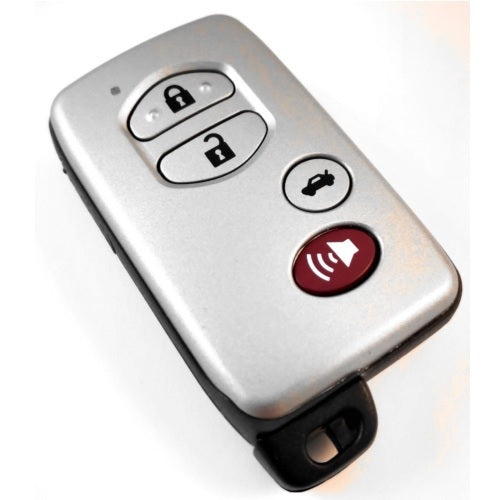 Replacement shell for Toyota 4-button key fob, designed for Camry and Aurion, enhancing keyless entry functionality.