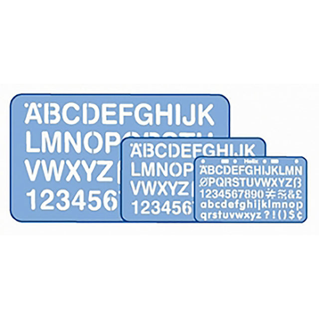 Three-piece Helix Stencil Set featuring precision-cut stencils in 10mm, 20mm, and 30mm for versatile crafting and design.