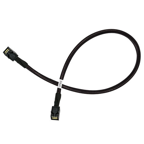 High-speed SilverStone CPS04 SFF-8643 cable, 500mm, 12Gbps/lane, for SAS 3.0 connectivity and secure data transfers.