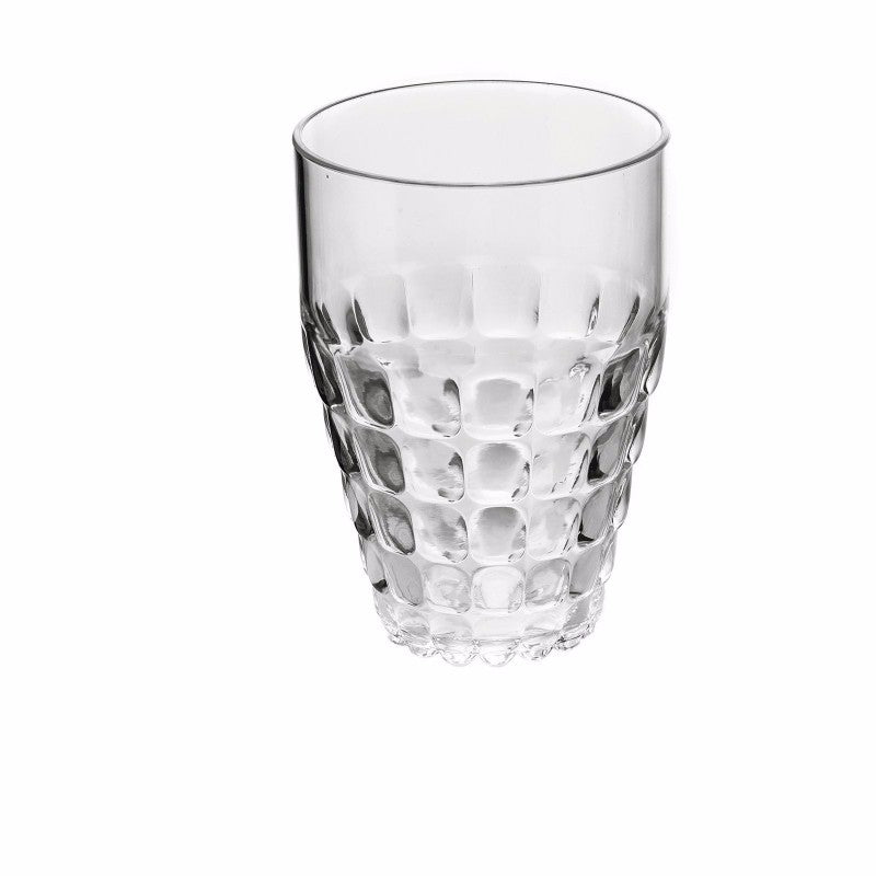 Clear Guzzini Tiffany tall tumbler, 13cm high, 510cc volume, stylish acrylic design for modern dining.