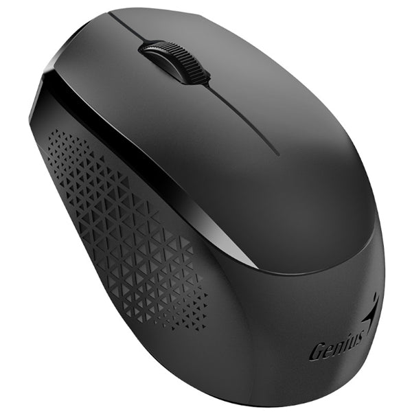 Genius NX-8000S USB Black Wireless Mouse: compact, ambidextrous design with 1200dpi BlueEye sensor for precise tracking.