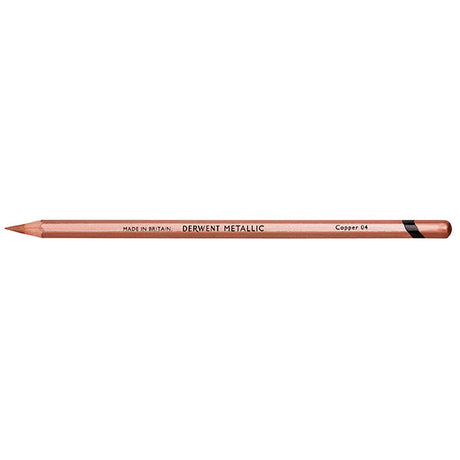 High-quality Derwent Metallic Pencil in Copper, featuring a bold hue for vibrant art on paper, canvas, and wood.