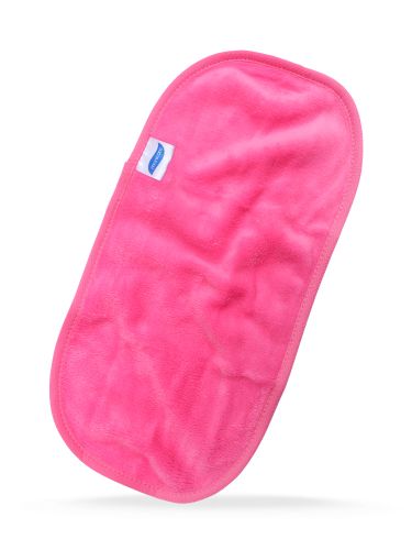 Pink Make-up Remover Towel by Manicare, reusable and washable, effortlessly removes make-up with just water, ideal for sensitive skin.