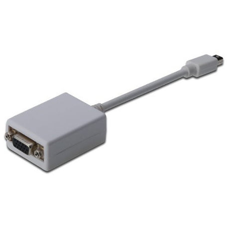 Digitus Mini DisplayPort to VGA adapter cable for connecting Mac devices to VGA displays, projectors, and TVs.