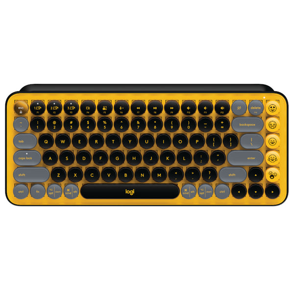 Logitech POP Keys Wireless Mechanical Keyboard w/Emoji - Blast Yellow