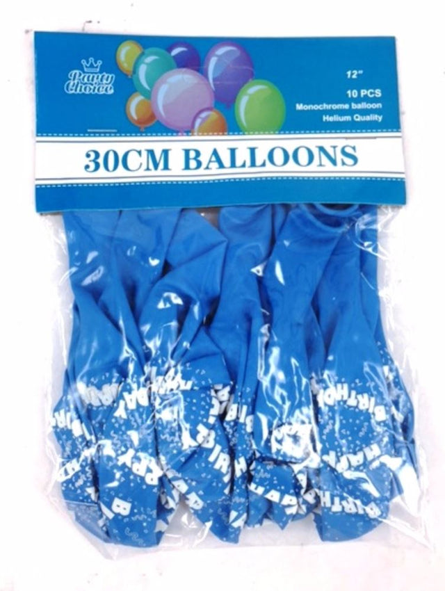 Light blue 30cm balloons, pack of 10, perfect for birthdays and celebrations, adding joy and elegance to any event.