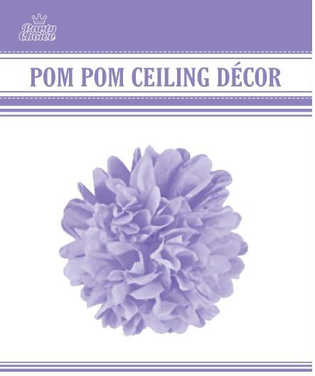 Extra large 50cm purple pom pom made of tissue paper, perfect for enhancing celebrations and home decor with elegance.