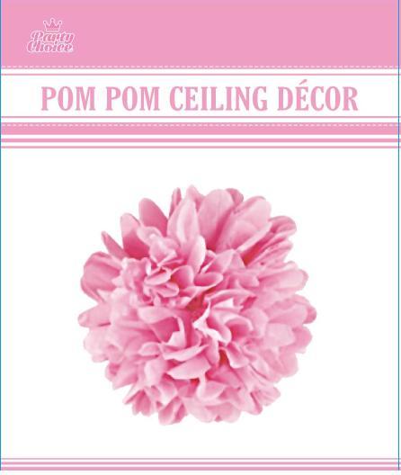Extra Large Pink Pom Pom decoration, 50cm, perfect for vibrant party themes and versatile home decor.