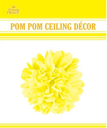 Extra Large Yellow Pom Pom, 50cm tissue paper decoration for vibrant celebrations, perfect for events and home decor.