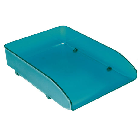 Metro 3461s Document Tray in Blueberry, sleek design for easy stacking and efficient document organization in the office.