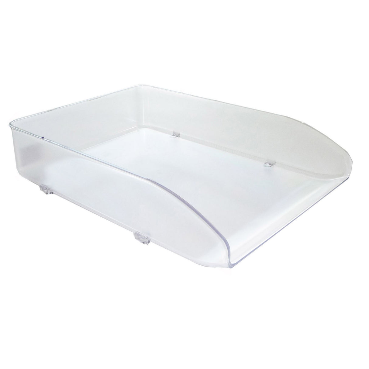 Elegant Snow/Crystal Metro 3461s Document Tray for organized paperwork, easily stacks for quick access to documents.