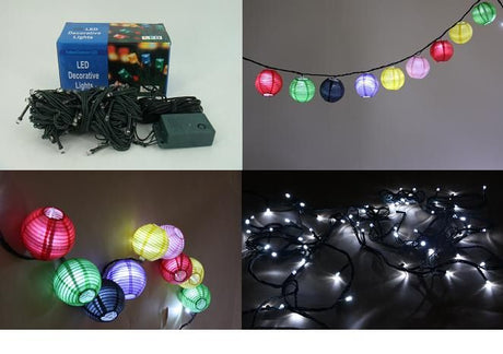 LED indoor/outdoor fairy lights, 7m long with 100 soft white lights and 8 settings for creating enchanting atmospheres.