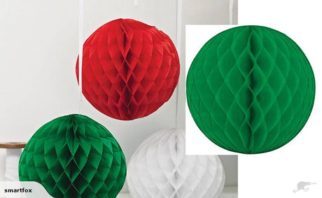 Vibrant green paper honeycomb balls, 15cm, ideal for hanging decor or table centerpieces in any celebration; 10-pack.