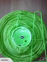 20cm green paper lantern with LED light, perfect for weddings and events, portable and reusable with vibrant ambiance.