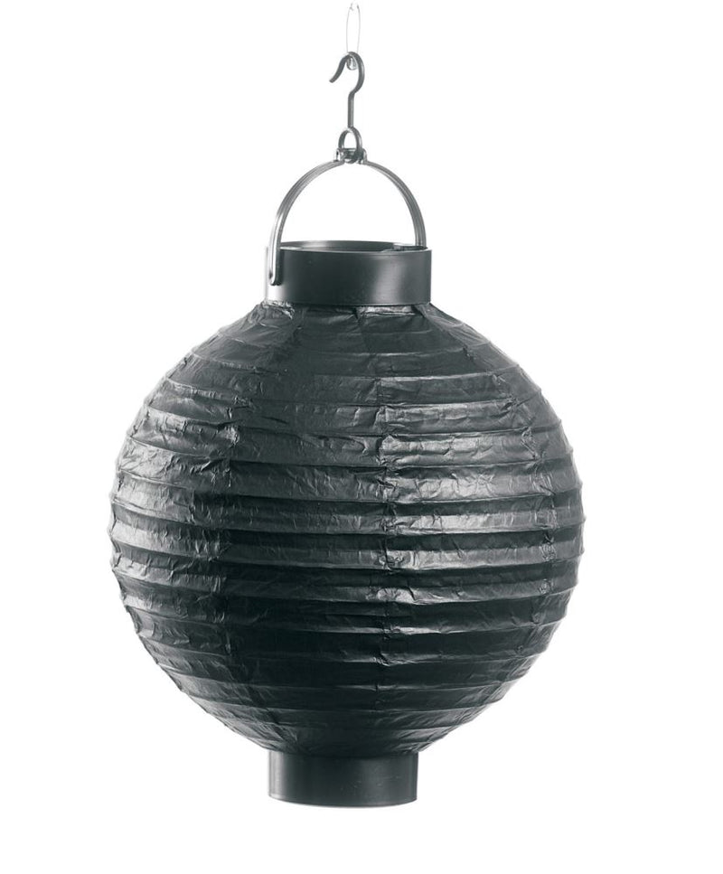 Lantern With Light - 20cm (Black)