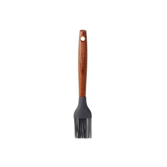 Scanpan Pastry Brush with a 21cm carbonised ashwood handle and silicone head, perfect for applying glazes and egg wash.