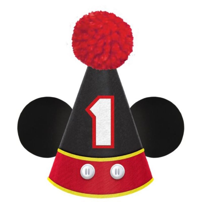 Mickey Mouse Forever Deluxe Cone Hat in vibrant design, perfect for parties and cosplay, made of durable cardboard and felt.