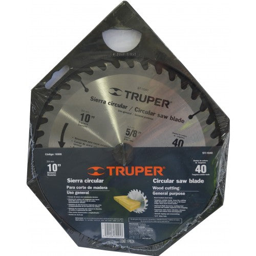 Saw Blade Truper 254 X 16mm T.C.Tip   40 Tooth