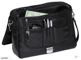 Stylish Laptop Euro Brief Bag in textured leatherette with padded compartment and organiser pockets for modern professionals.
