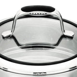 SCANPAN Coppernox Multi Steamer Insert, versatile stainless steel design for 16-20cm pots, with tempered lid for easy monitoring.