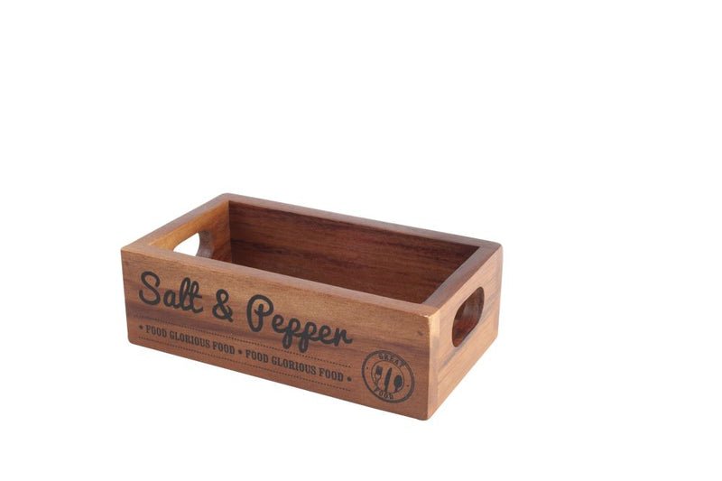 Salt and Pepper Storage Crate - Wooden
