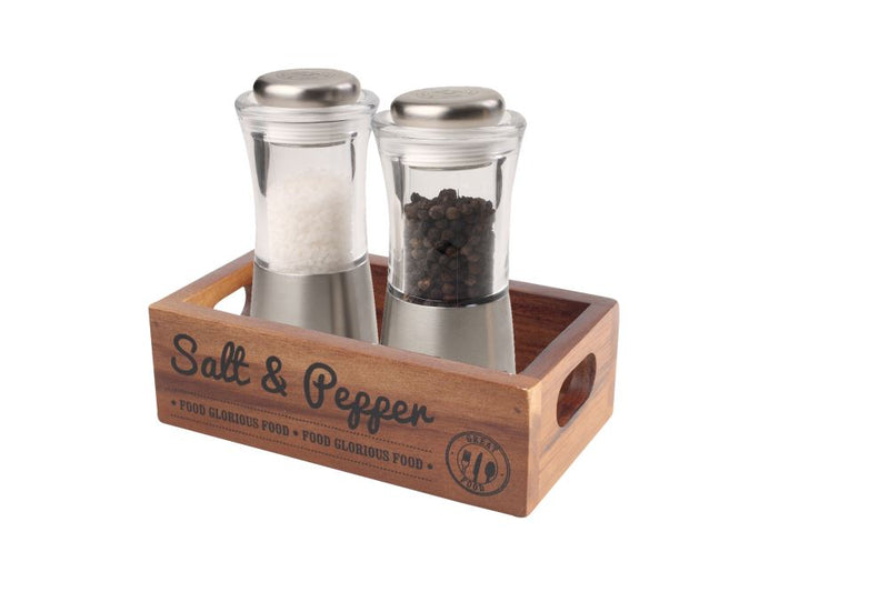 Salt and Pepper Storage Crate - Wooden