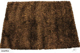 Handmade brown shaggy rug, 1.6 x 2.3m, offering softness and style for any room, crafted with premium materials in India.