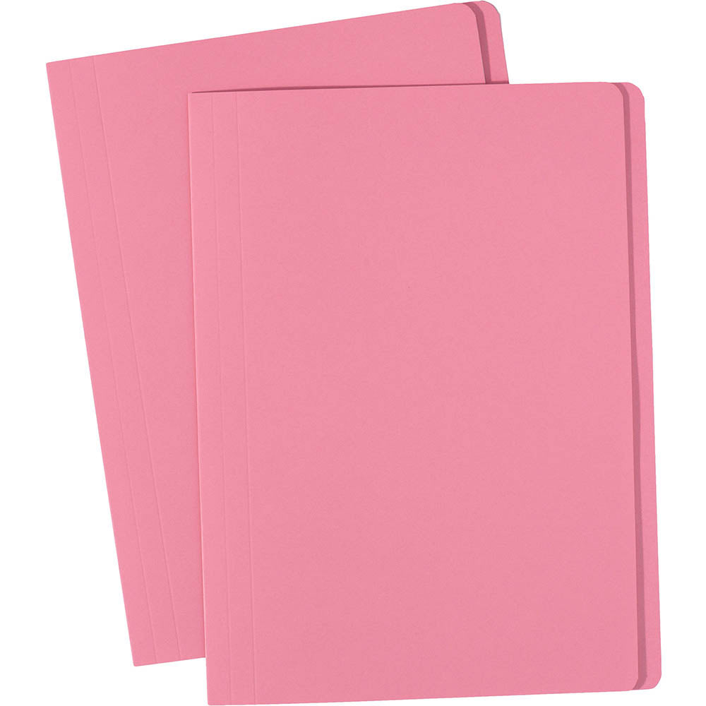 Pink Avery file folders (200gsm) in a box of 100, perfect for stylishly organizing documents at home, office, or school.