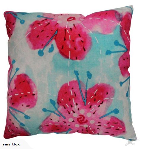 Cushion With Inner - Pink Gardina Hand Painted
