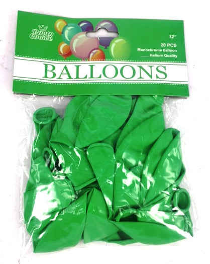 Pack of 20 light green 30cm balloons, perfect for decorating any celebration with elegance and cheer.