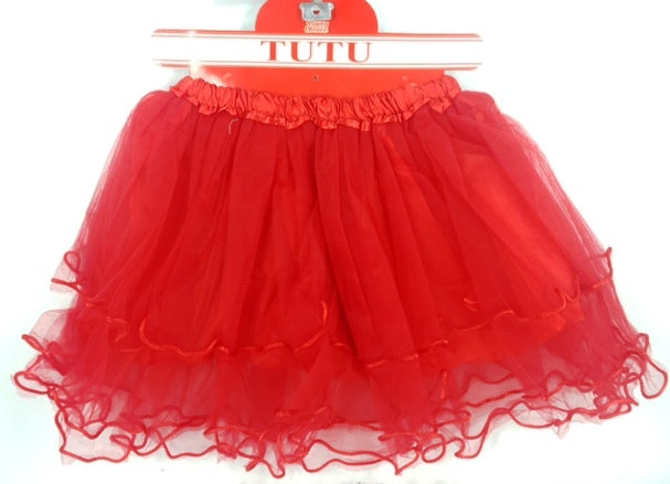 Vibrant red adult tutu skirt, 40cm, perfect for parties, dance, and everyday wear with a voluminous layered design.