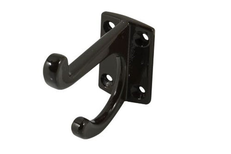 Elegant Florentine Bronze coat hook for hats and coats, crafted from durable zinc with a sleek design for any decor.
