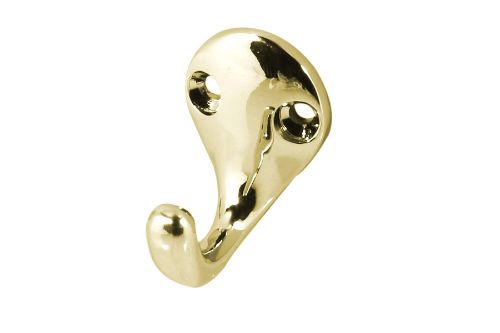 Elegant brass-plated robe hook crafted from durable zinc, ideal for organizing robes and towels in any space.