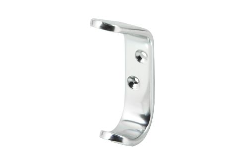 Sleek chrome-plated aluminium hat and coat hook, ideal for schools, sturdy with bulk options available.