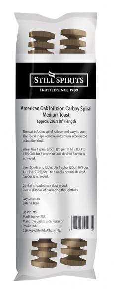 Still Spirits Amercian Oak Carboy Spiral Medium Toast