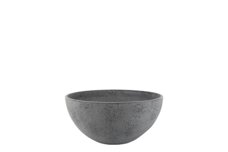 Medium grey decorative bowl (17 x 35cm) made from eco-friendly materials, ideal for indoor/outdoor plant display.