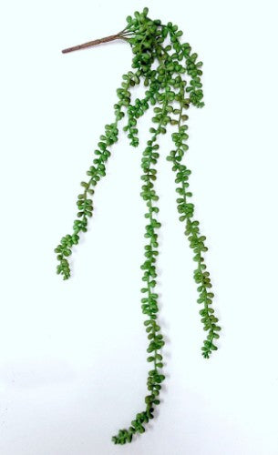 Lifelike green String of Pearls Succulent adds elegance to any space without maintenance; perfect for home, office, or events.