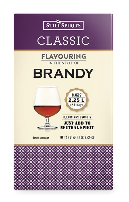 Sachet for crafting rich, flavorful brandy at home with mellow tones and subtle grape and fruit notes.