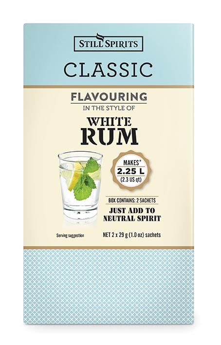 Still Spirits Classic White Rum Sachet for crafting smooth, light-bodied rum with sweet and subtle molasses flavors.