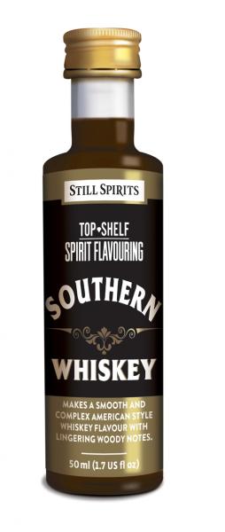 Bottle of Still Spirits Top Shelf Southern Whiskey flavouring, offering smooth, complex whiskey notes for home distilling enthusiasts.