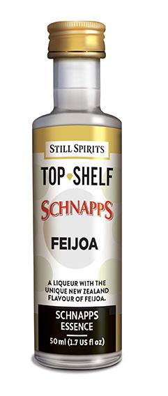 Bottle of Still Spirits Top Shelf Feijoa Schnapps, featuring vibrant feijoa flavor for home distilling and cocktail creations.