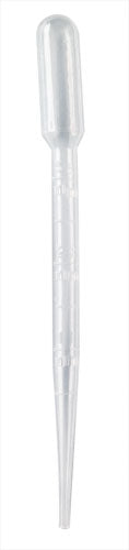 3ml graduated pipette with clear markings for precise liquid measurement in labs or cooking. Durable and easy to handle.