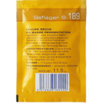 Premium Saflager S-189 Yeast (11.5g) for brewing neutral, high-drinkability lagers; fast fermentation, Swiss origin.