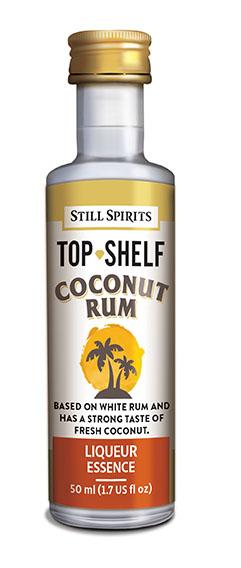 Bottle of Still Spirits Top Shelf Coconut Rum essence, perfect for crafting refreshing tropical cocktails at home.