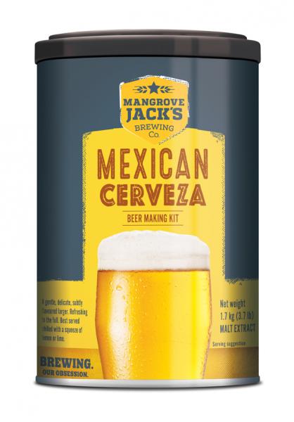 Premium Mangrove Jack's Mexican Cerveza kit for brewing 23 liters of refreshing light lager at home.