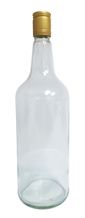 Glass Spirit Bottles & Metal Spirit Caps, 1125ml x 12