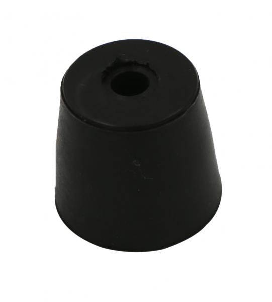 Black thermometer bung for fermentation vessels, fits 22mm to 28mm, ensuring secure temperature monitoring for brewing.