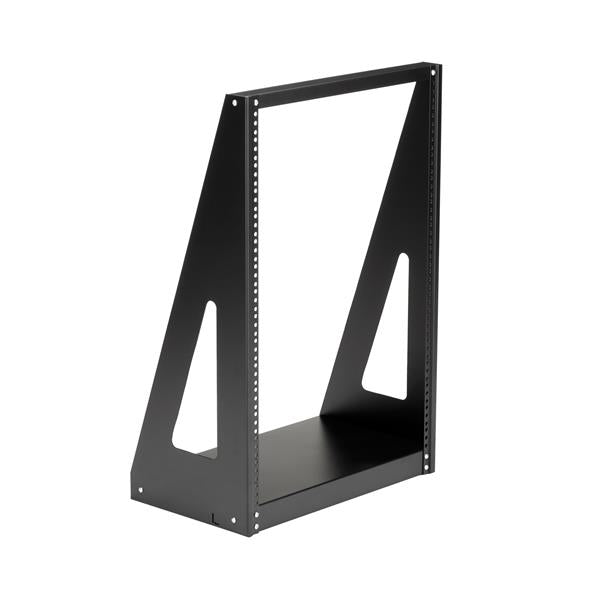 Heavy Duty 2-Post Rack - 16U designed for secure storage of A/V and networking equipment, supporting 160kg in a compact frame.